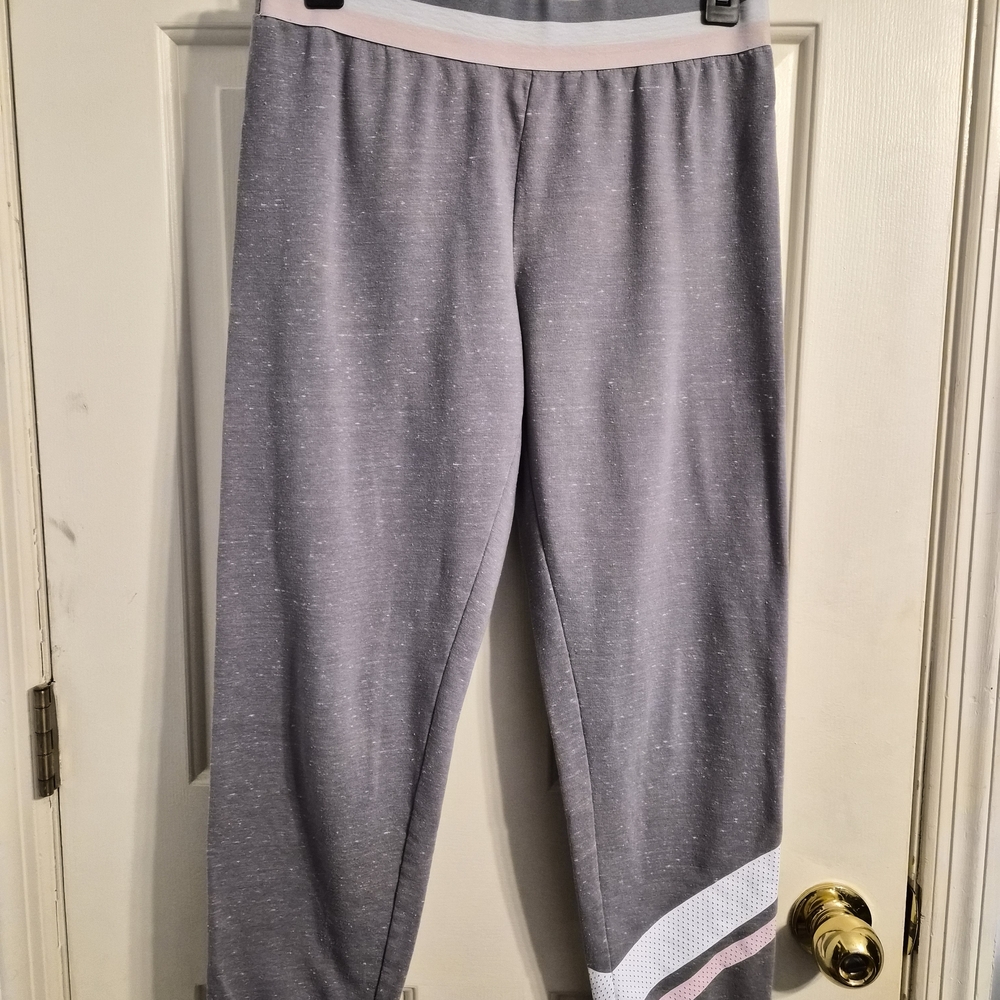 Athletic Works Kids' Gray Joggers with Pink Trim